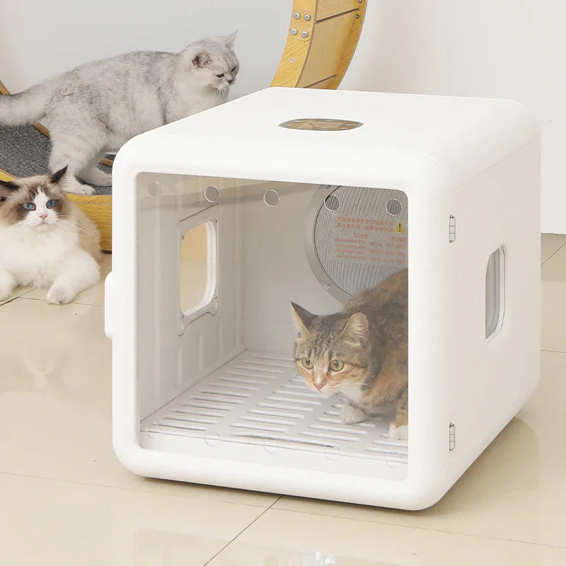 KTX-187603 Large 65L Automatic Pet Bathing and Drying Box with Intelligent Control, Eco-Friendly ABS Material, 4-Speed Fan