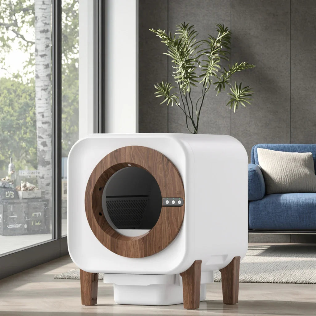 KTX-187795 Automatic Self-Cleaning Eco-Friendly Cat Litter Box with 70L Capacity and Air Purification System