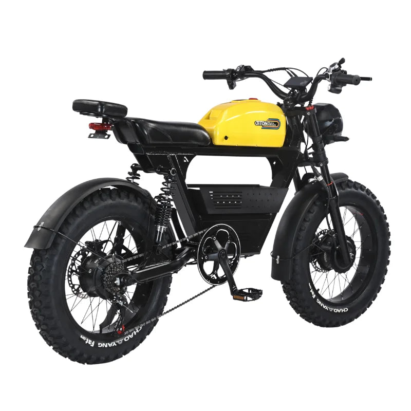 KTX-188051 Dual Motor 48V 1500W Off-Road Electric Bike with 35Ah Battery and 7-Speed Gears in Yellow