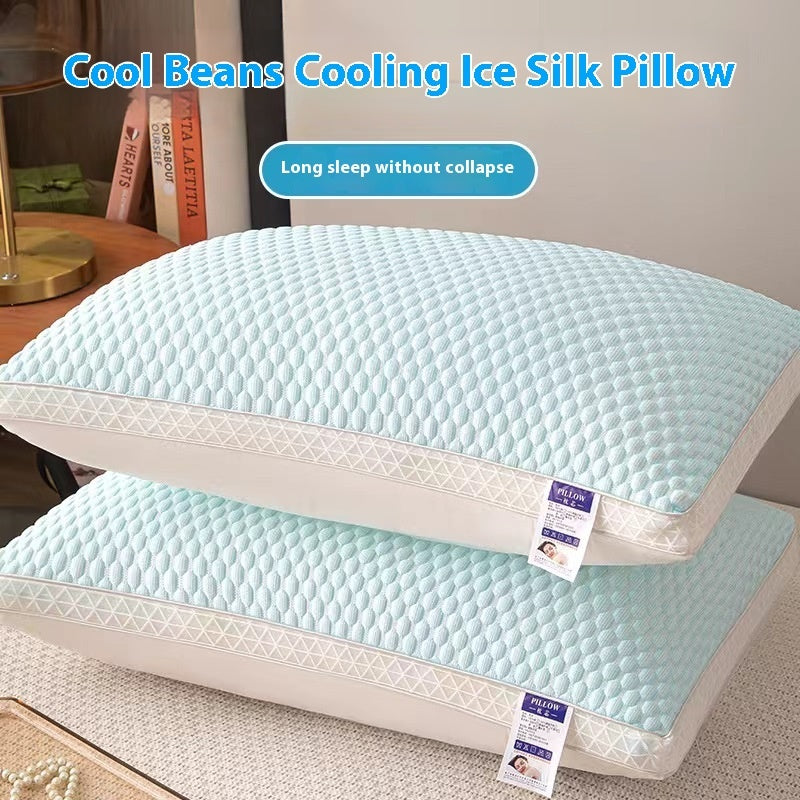 KTX-188307 Summer Cervical Support Pillow - Breathable Cotton Filling, Multiple Loft Options Available