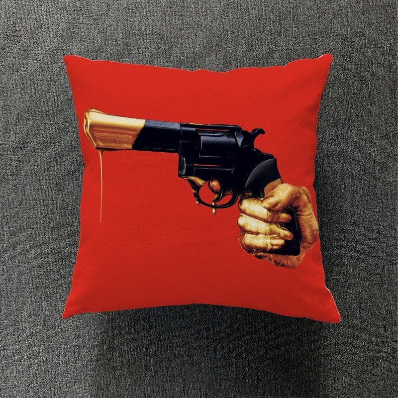 KTX-189459 Nordic-Style Thick Cotton and Linen Pillowcase, 45x45 cm, Versatile Design