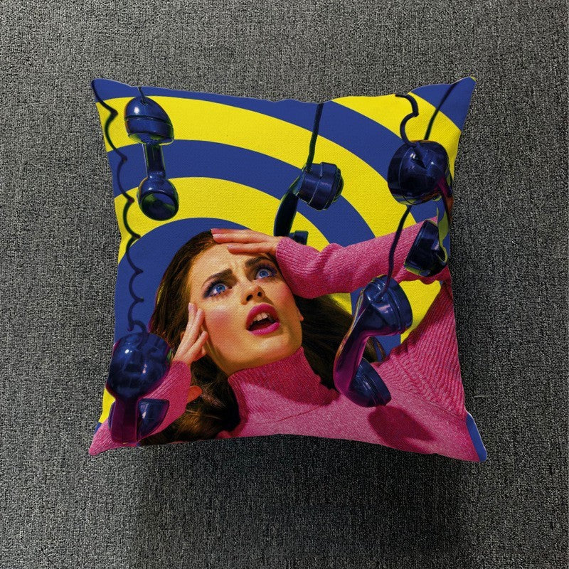 KTX-189459 Nordic-Style Thick Cotton and Linen Pillowcase, 45x45 cm, Versatile Design