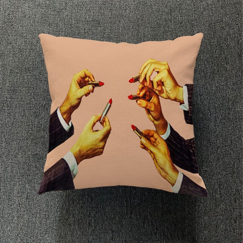 KTX-189459 Nordic-Style Thick Cotton and Linen Pillowcase, 45x45 cm, Versatile Design