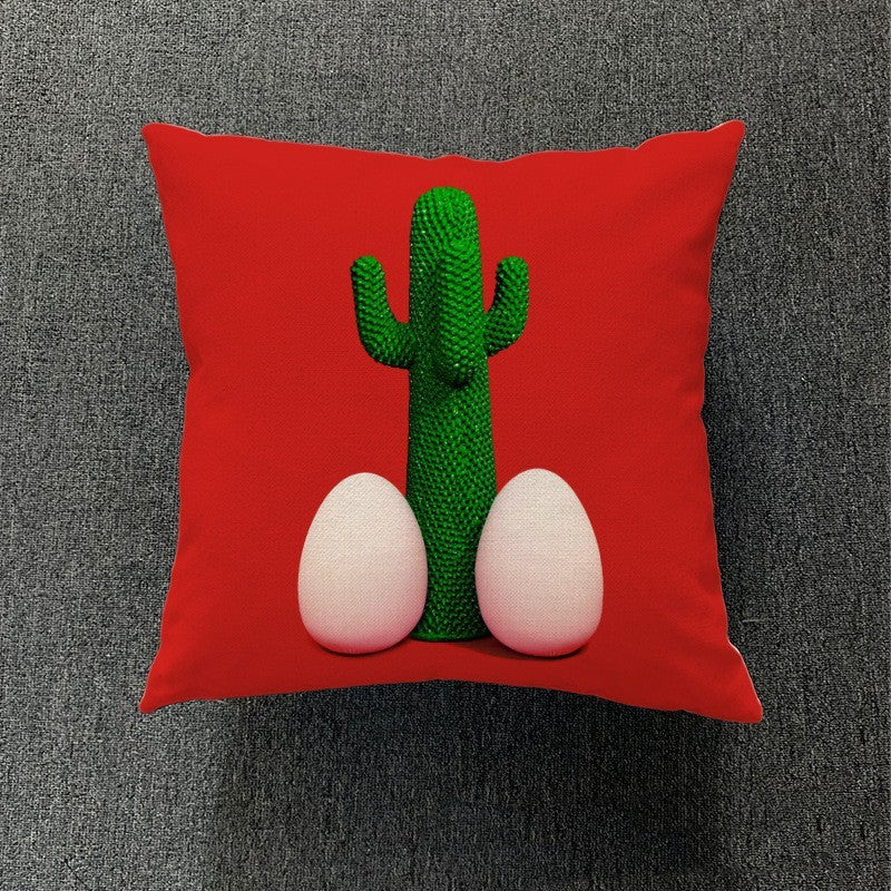 KTX-189459 Nordic-Style Thick Cotton and Linen Pillowcase, 45x45 cm, Versatile Design