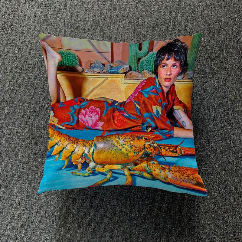 KTX-189459 Nordic-Style Thick Cotton and Linen Pillowcase, 45x45 cm, Versatile Design