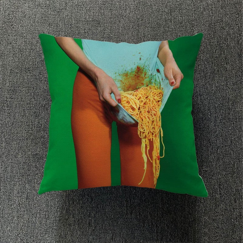 KTX-189459 Nordic-Style Thick Cotton and Linen Pillowcase, 45x45 cm, Versatile Design