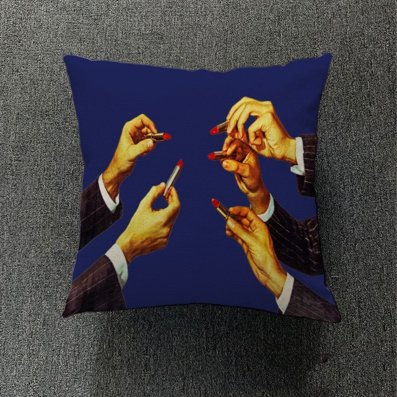 KTX-189459 Nordic-Style Thick Cotton and Linen Pillowcase, 45x45 cm, Versatile Design