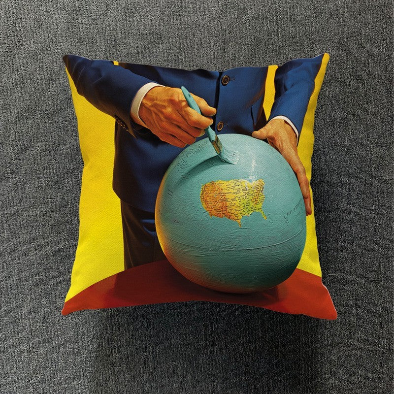 KTX-189459 Nordic-Style Thick Cotton and Linen Pillowcase, 45x45 cm, Versatile Design