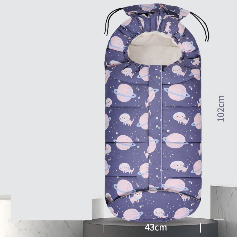 KTX-189651 Cozy Coral Fleece Newborn Quilt with Two-Way Zipper for Winter Warmth