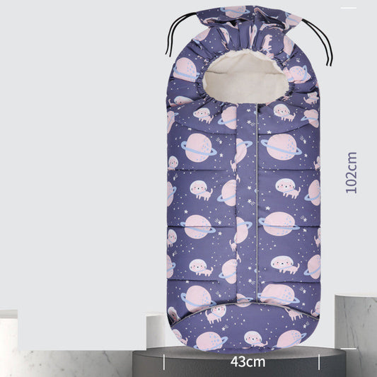 KTX-189651 Cozy Coral Fleece Newborn Quilt with Two-Way Zipper for Winter Warmth