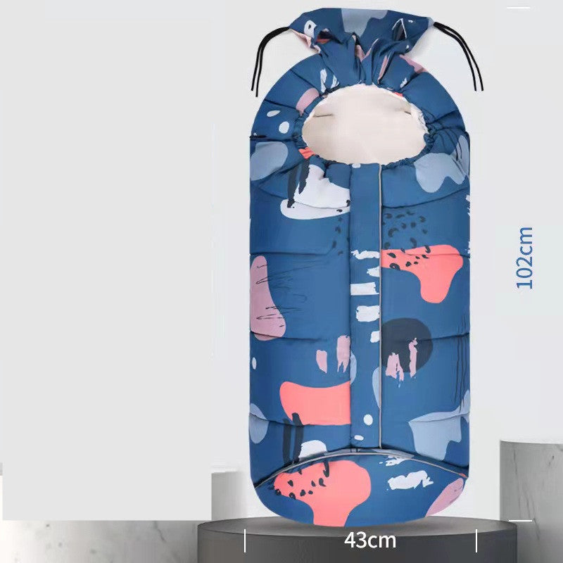 KTX-189651 Cozy Coral Fleece Newborn Quilt with Two-Way Zipper for Winter Warmth