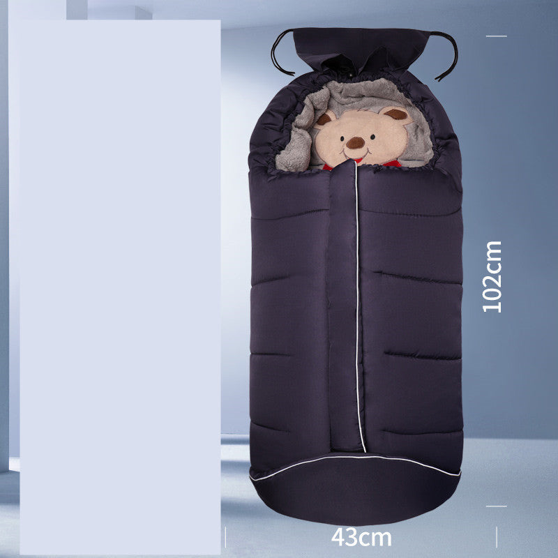 KTX-189651 Cozy Coral Fleece Newborn Quilt with Two-Way Zipper for Winter Warmth