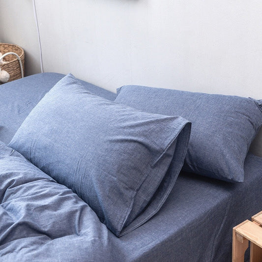 KTX-190483 Japanese Washed Cotton Pillowcase for Standard Pillows - Multiple Colors Available