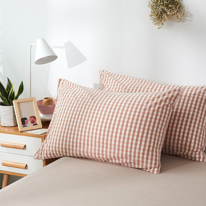 KTX-190483 Japanese Washed Cotton Pillowcase for Standard Pillows - Multiple Colors Available