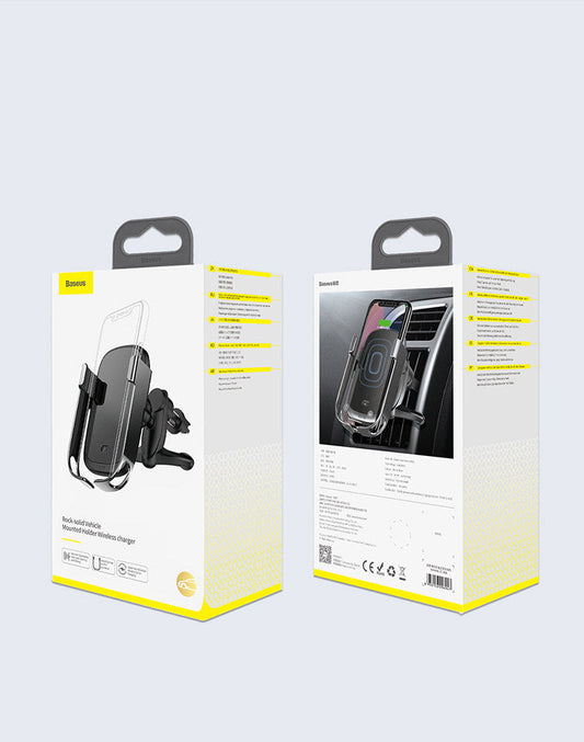 KTX-190867 Intelligent Infrared Gravity-Sensing Car Air Vent Mount with Wireless Charging for Smartphones 4.5-6.5 Inches