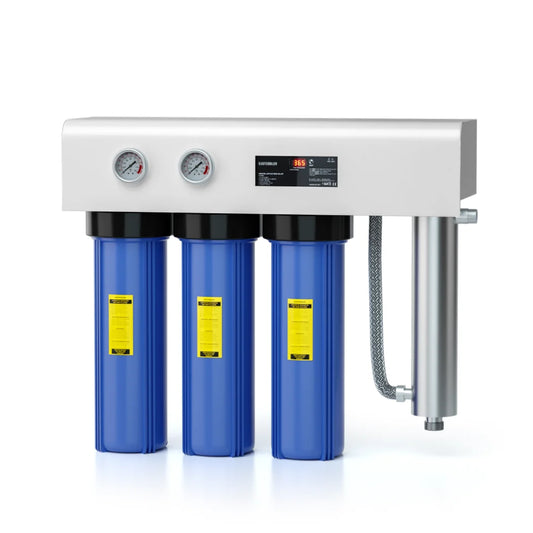 KTX-190995 Triple Whole House Water Filter System with High Output UV Purification
