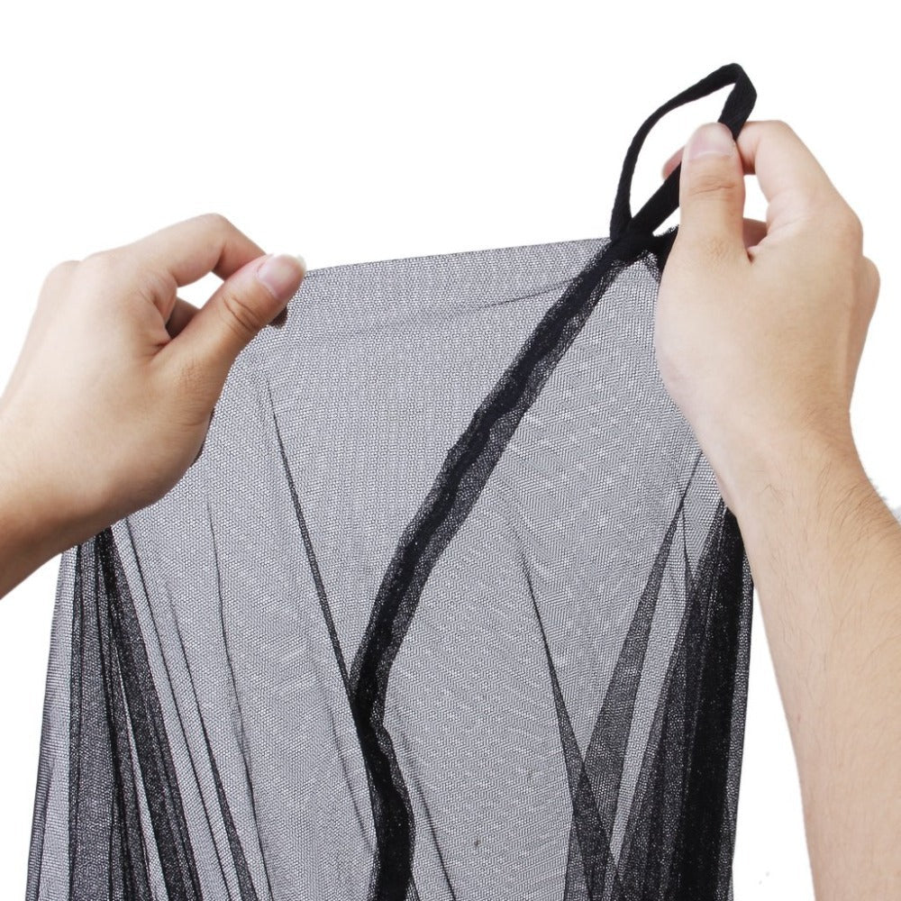 KTX-191763 Large Polyester Mosquito Net for King Size Bed – White or Black Options with Elegant Design