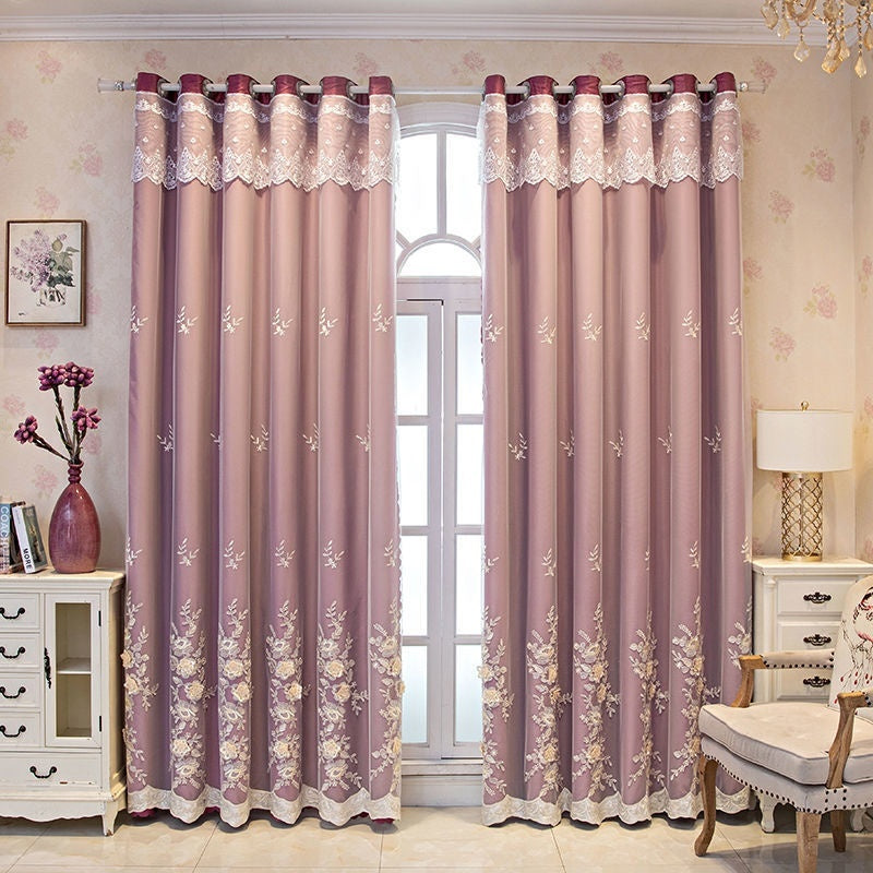 KTX-192659 Modern Double Open Curtain Set for Bedroom Shading – Various Sizes Available