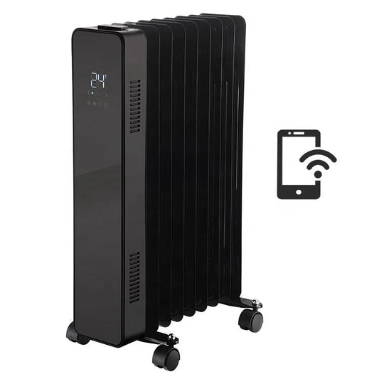 KTX-192723 Oil Filled Radiator Heater 1000-2500W with Wi-Fi, Adjustable Thermostat & Remote Control