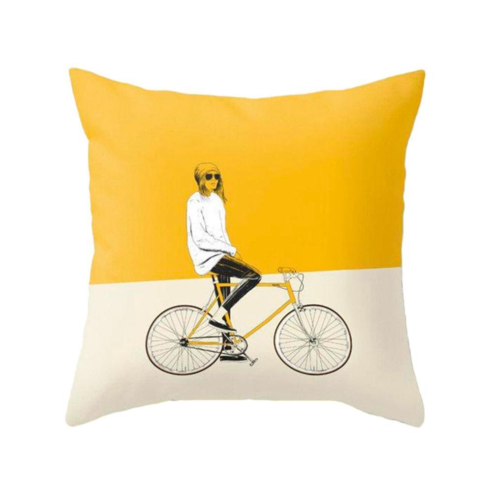 KTX-192787 Northern Europe Geometric Plush Cushion Cover - 45x45cm, Soft PP Cotton Fiber, Decorative Pillow Case