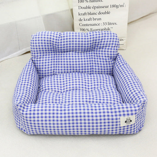 KTX-194387 Dog Car-mounted Outing Nest - Stain-resistant Cloth Pet Bed with Two Size Options