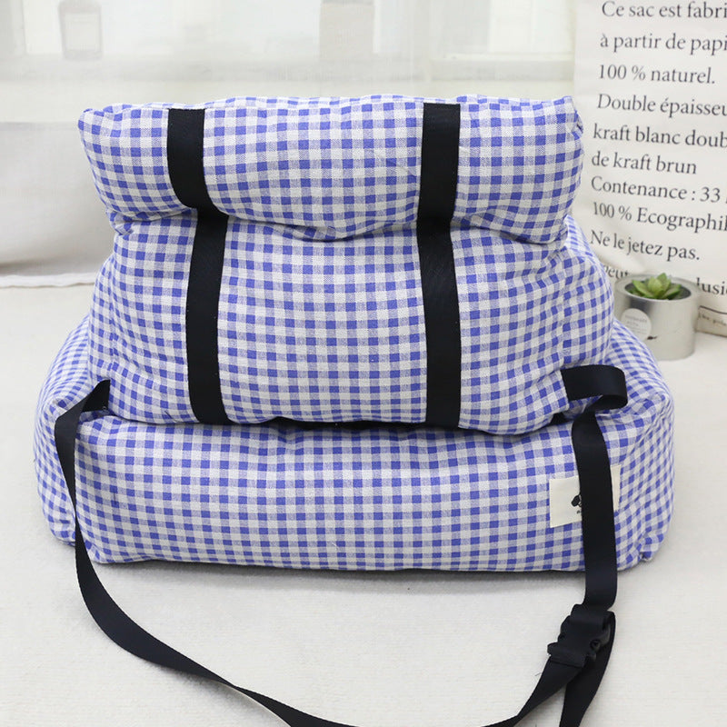 KTX-194387 Dog Car-mounted Outing Nest - Stain-resistant Cloth Pet Bed with Two Size Options