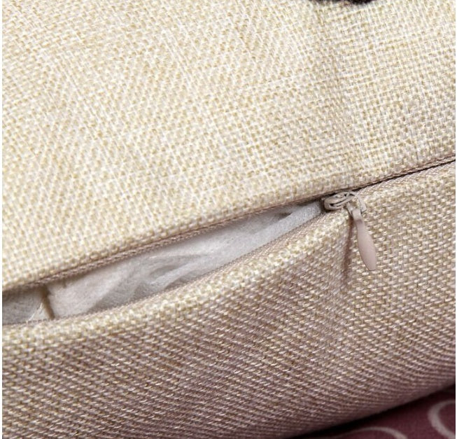 KTX-194643 Fashionable Linen Car Pillowcase for Sofa and Back Cushion - 45x45cm