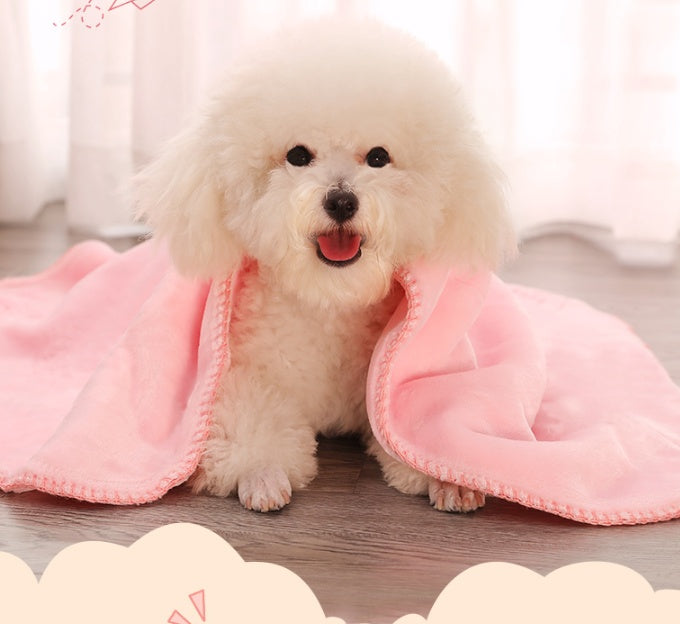 KTX-195539 Cozy Double Heavy Thermal Pet Blanket for Dogs - Soft and Padded, Available in Blue, Pink, Mint Green