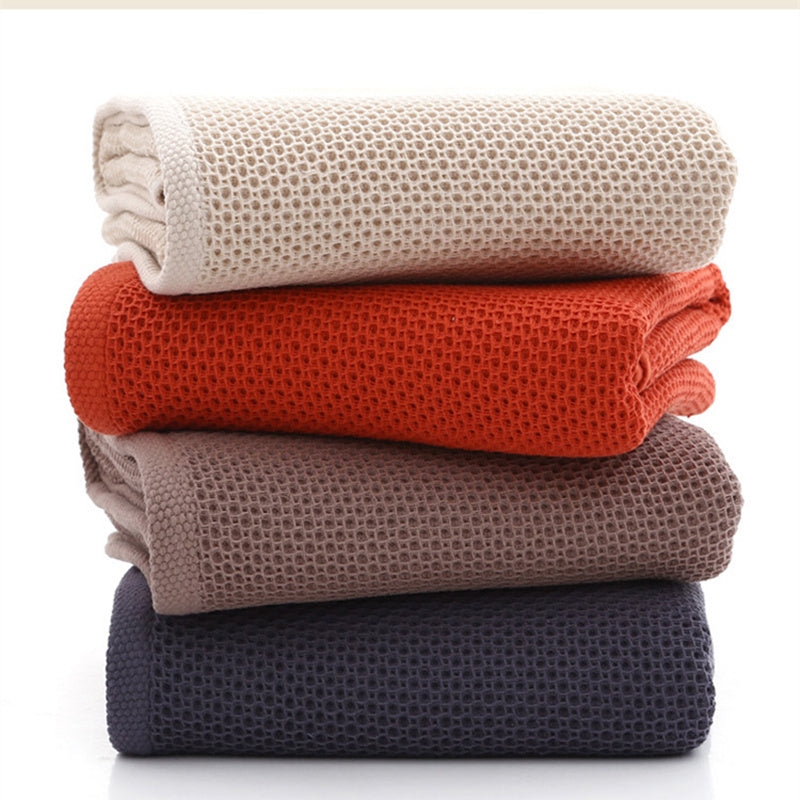 KTX-195987 100% Cotton Honeycomb Face Towel - Soft and Absorbent, Available in Multiple Colors
