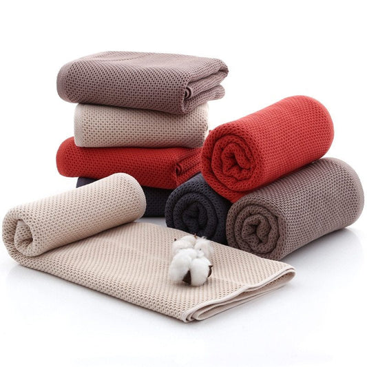 KTX-195987 100% Cotton Honeycomb Face Towel - Soft and Absorbent, Available in Multiple Colors
