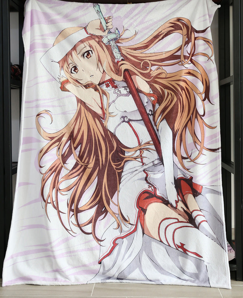 KTX-196179 Custom Flannel Knee Blanket with Personalized Design, Soft Coral Carpet, Available in Multiple Sizes