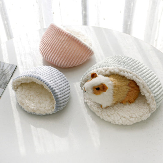 KTX-196691 Warm Cotton Velvet Hamster Nest - Multi-Color Options for Small Pets