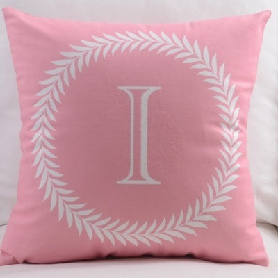 KTX-197459 Modern Cotton Velvet Letter Pillowcase - Plush Filling, 45x45cm, Multiple Colors Available