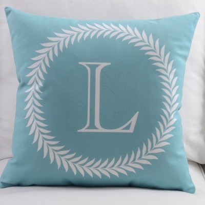 KTX-197459 Modern Cotton Velvet Letter Pillowcase - Plush Filling, 45x45cm, Multiple Colors Available