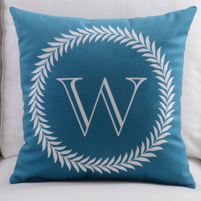 KTX-197459 Modern Cotton Velvet Letter Pillowcase - Plush Filling, 45x45cm, Multiple Colors Available