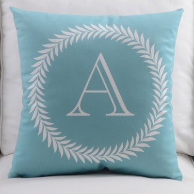 KTX-197459 Modern Cotton Velvet Letter Pillowcase - Plush Filling, 45x45cm, Multiple Colors Available
