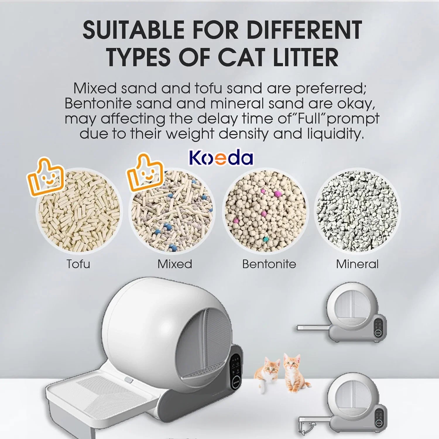 KTX-197843 Extra Large Smart Self-Cleaning Cat Litter Box with APP Control and Durable Plastic Design, 10kg Capacity