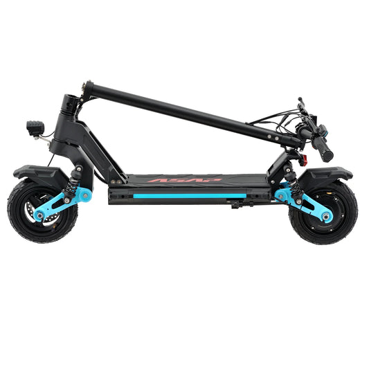 KTX-197907 Electric Scooter 48V 13Ah Fast Foldable Mobility Device 40km/h with Side Lights and 9-inch Tires