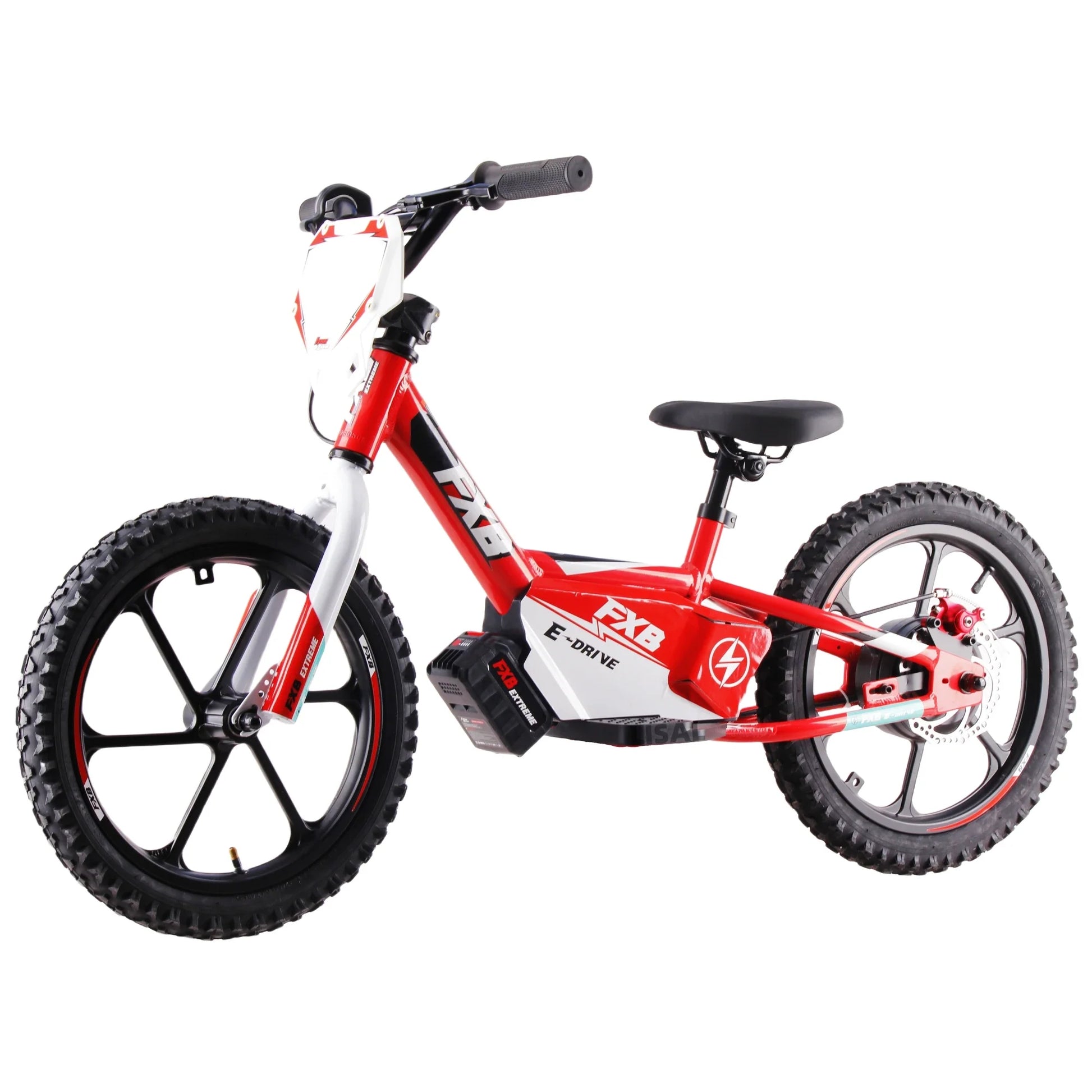 KTX-197971 Electric Powered 2 in 1 Balance Bike for Kids Ages 5-8, 16" Aluminum Frame, Disc Brakes, 350W Motor