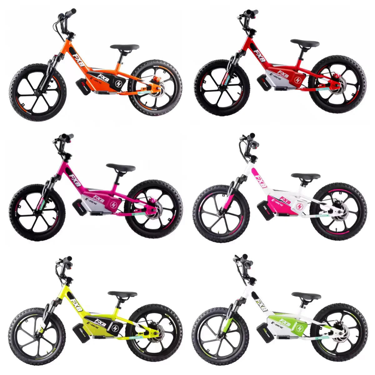 KTX-197971 Electric Powered 2 in 1 Balance Bike for Kids Ages 5-8, 16" Aluminum Frame, Disc Brakes, 350W Motor