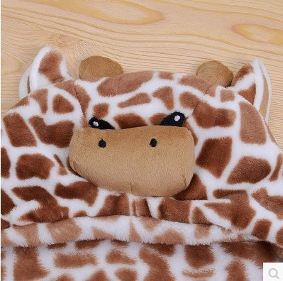 KTX-199187 3D Animal Design Flannel Hug Blanket for Infants, Soft & Versatile, 76x102cm