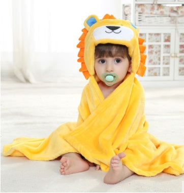 KTX-199187 3D Animal Design Flannel Hug Blanket for Infants, Soft & Versatile, 76x102cm