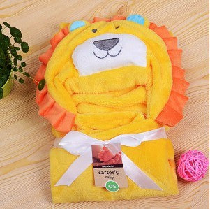 KTX-199187 3D Animal Design Flannel Hug Blanket for Infants, Soft & Versatile, 76x102cm