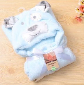 KTX-199187 3D Animal Design Flannel Hug Blanket for Infants, Soft & Versatile, 76x102cm