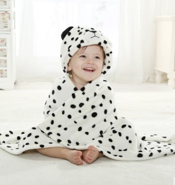 KTX-199187 3D Animal Design Flannel Hug Blanket for Infants, Soft & Versatile, 76x102cm