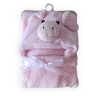 KTX-199187 3D Animal Design Flannel Hug Blanket for Infants, Soft & Versatile, 76x102cm