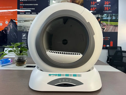 KTX-200467 Smart Automatic Cat Toilet with APP Control - Large 65L Capacity, Self-Cleaning, Compatible with Tofu Bentonite Clay