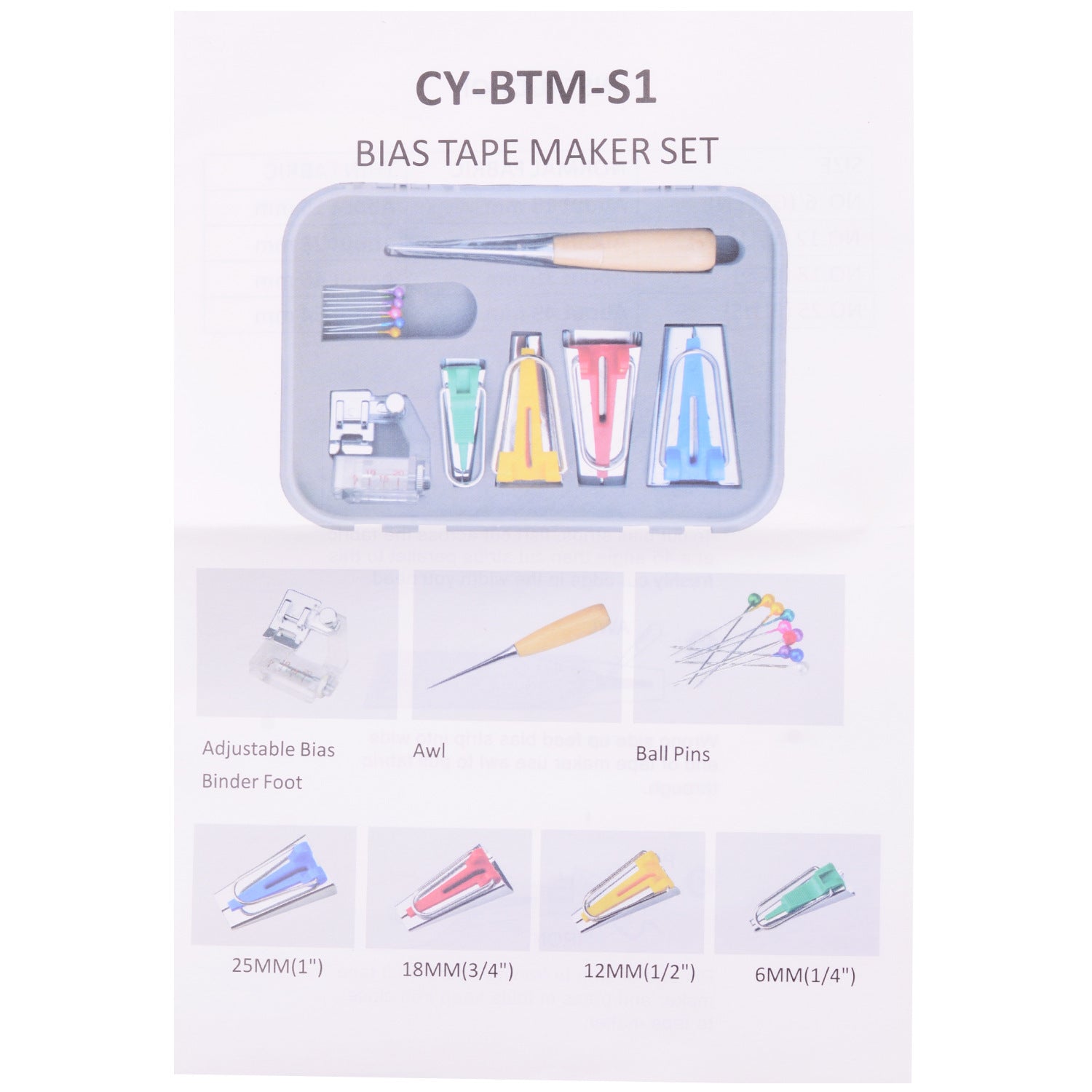 KTX-201683 Multi-Functional Electric Sewing Machine Accessory Set - 11 Pcs with Adjustable Feet, Awl, and Beads for Quilting and Crafting