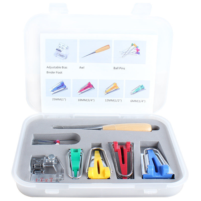 KTX-201683 Multi-Functional Electric Sewing Machine Accessory Set - 11 Pcs with Adjustable Feet, Awl, and Beads for Quilting and Crafting