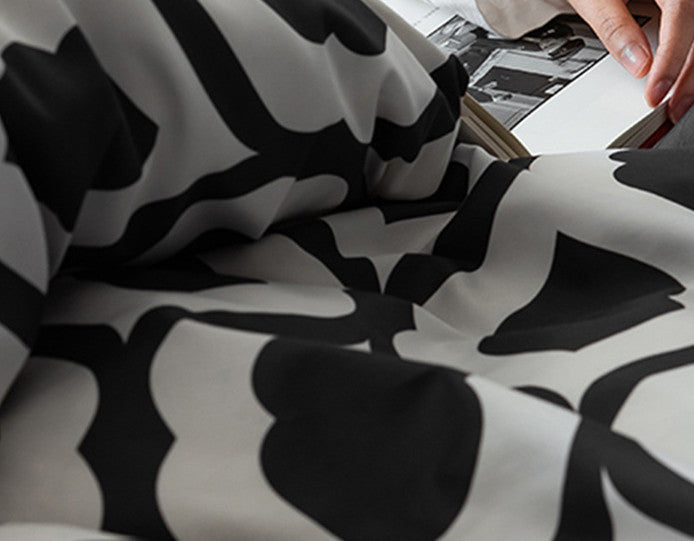 KTX-202323 Xinjiang Long-Staple Cotton Geometric Pattern Bedding Set – 4 Pieces, Modern Minimalist Design